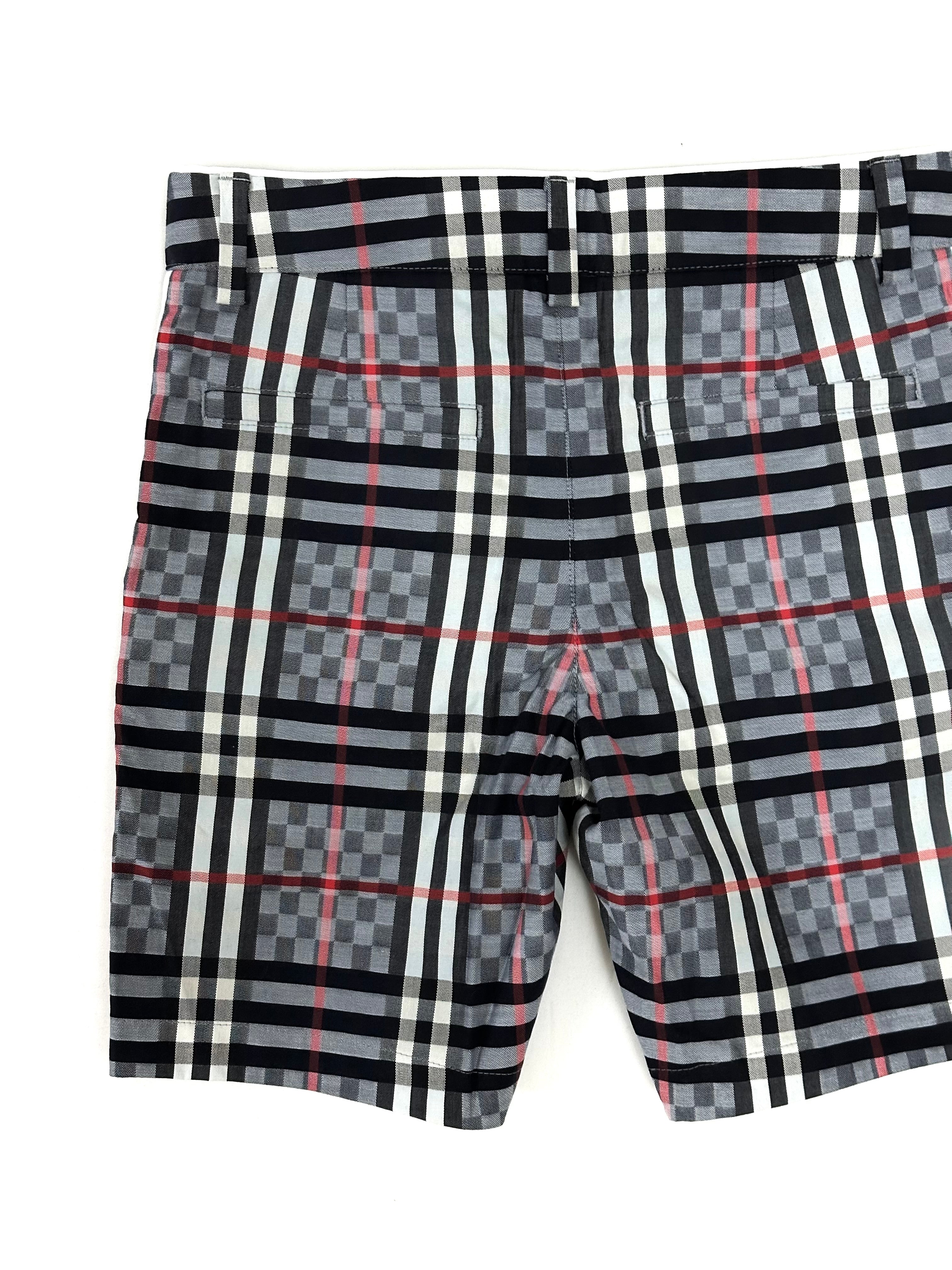 Burberry Grey Classic Caro Patch Shorts