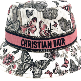 Christian Dior Bucket Hat White Pink Rose