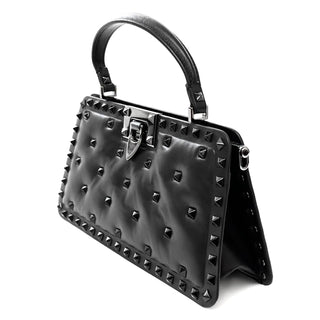 Valentino Garavani Small Rockstud Top Handle Bag in Nappa Leather