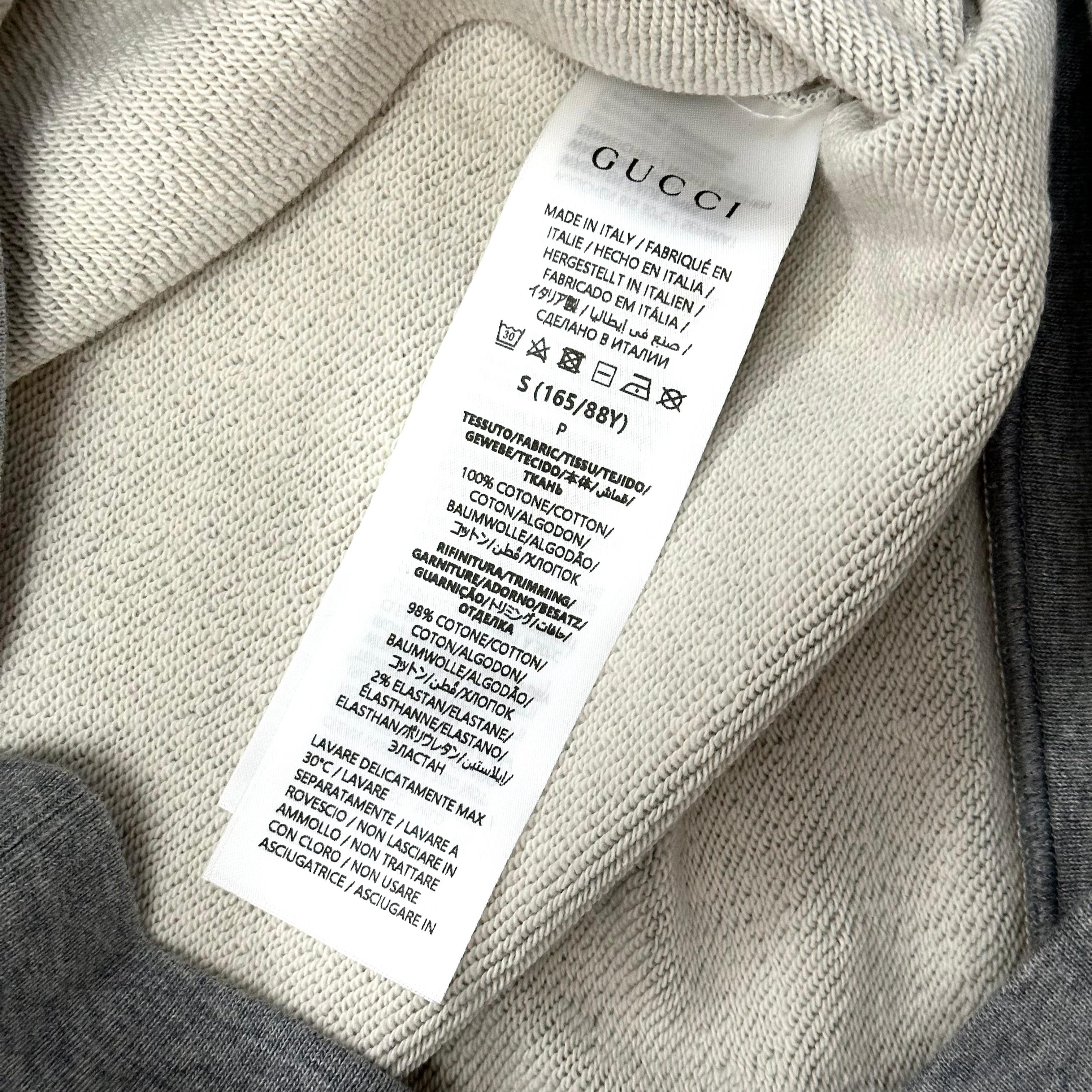 Gucci Grey Sweater with Gucci Print White