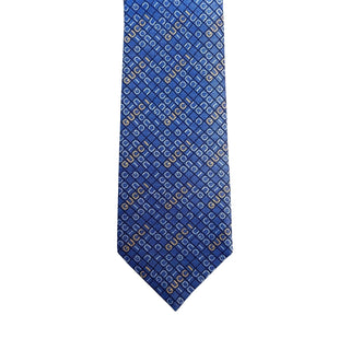 Gucci Silk Tie Blue with Gucci Print