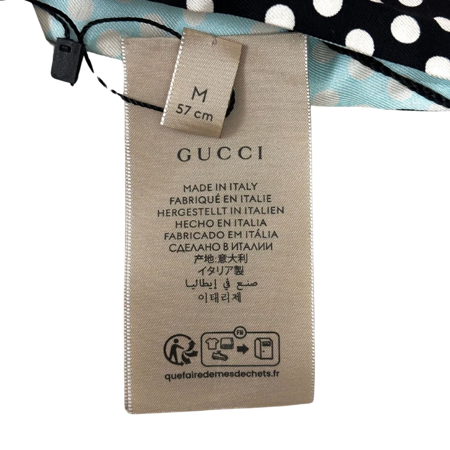 Gucci Head Band Twill Aqua Black