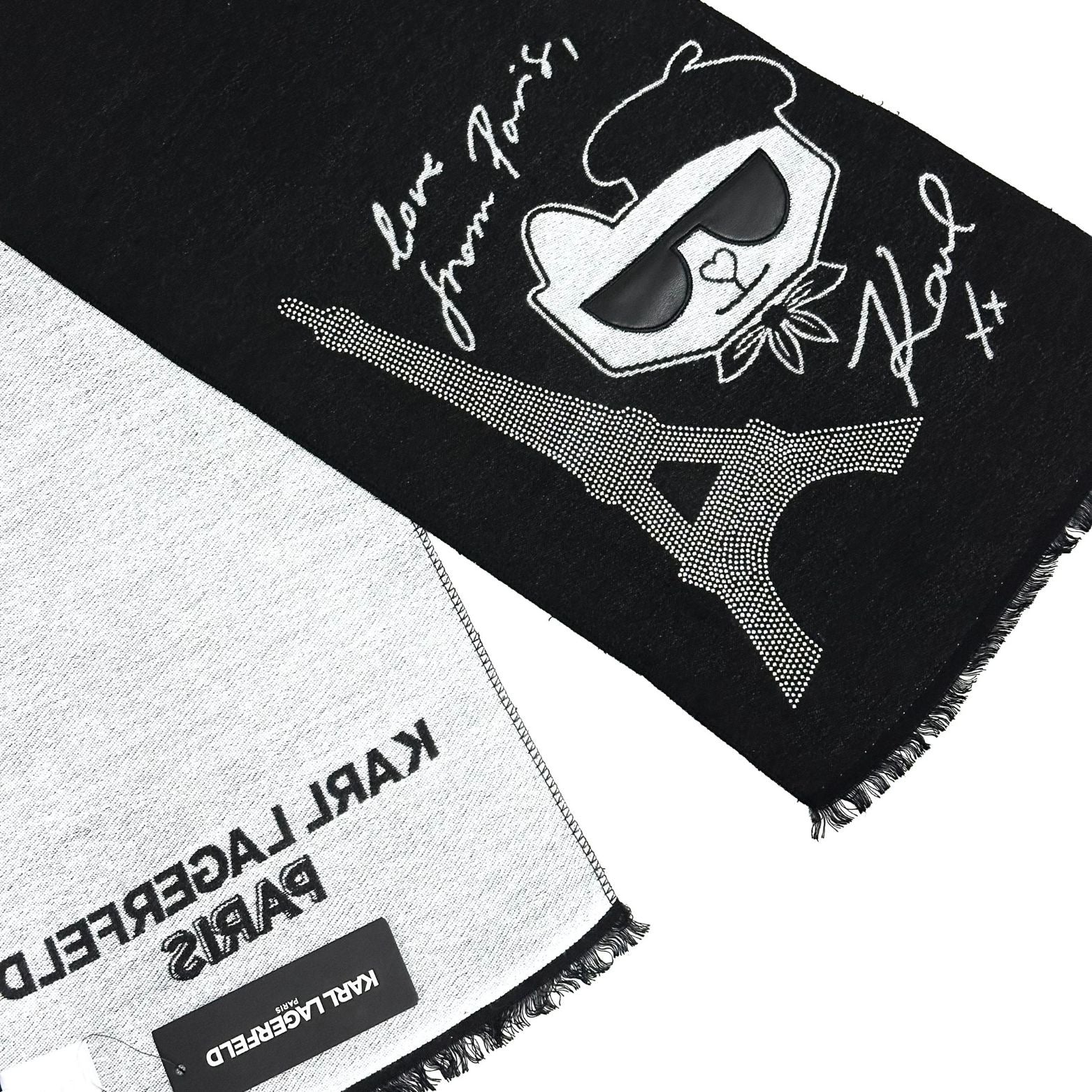 Karl Lagerfield Black and White Scarf