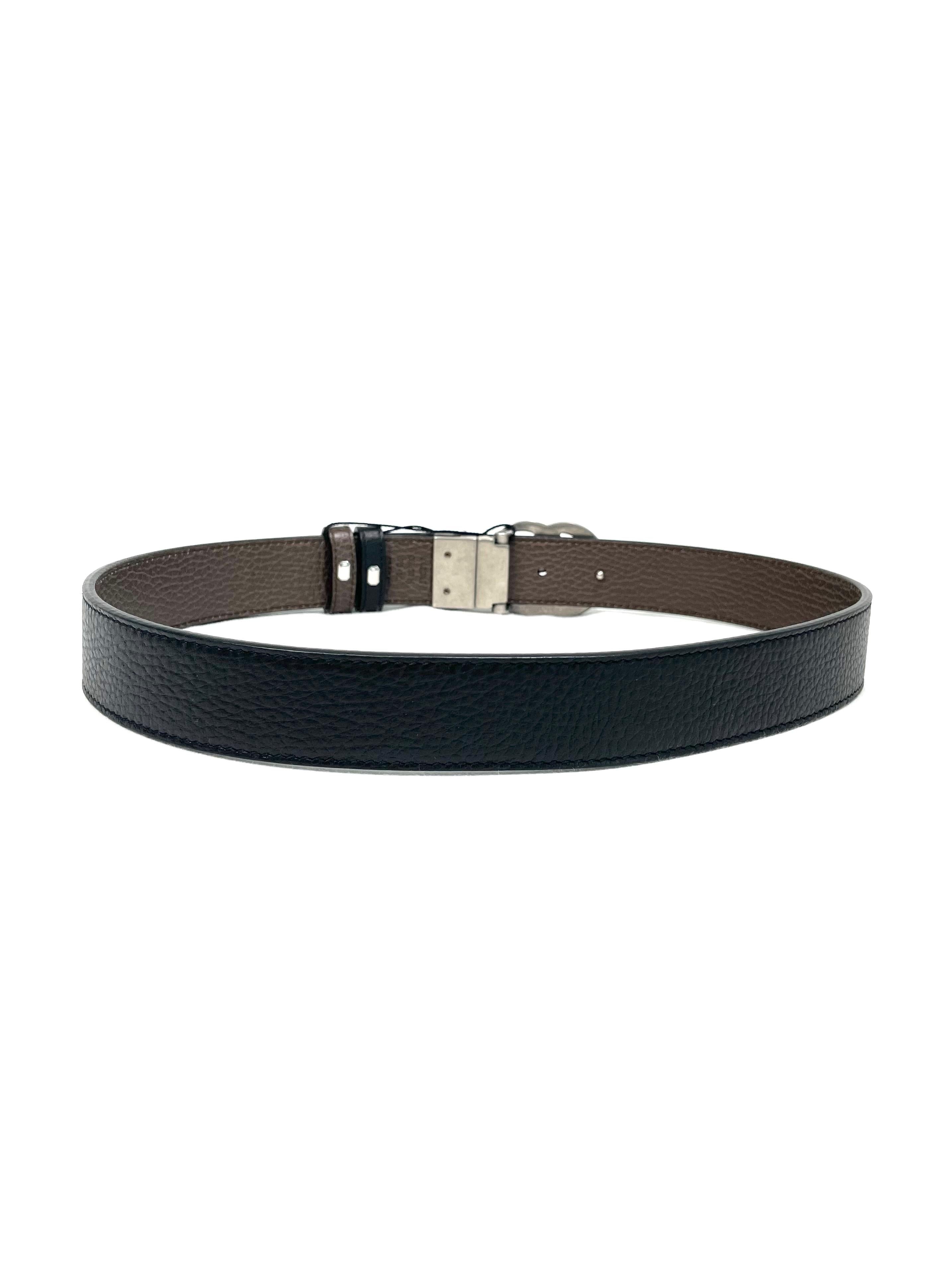 Gucci Reversible GG Buckle Leather Belt