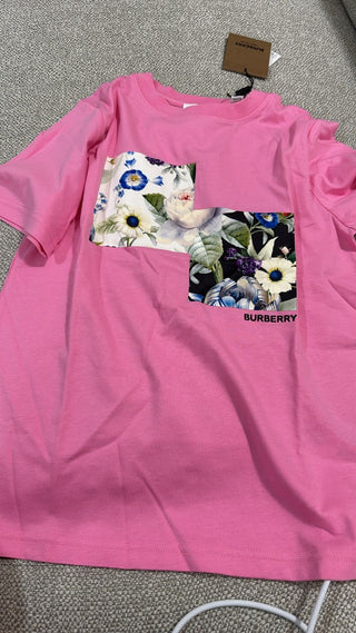 Burberry Pink with Flower Print Shirt