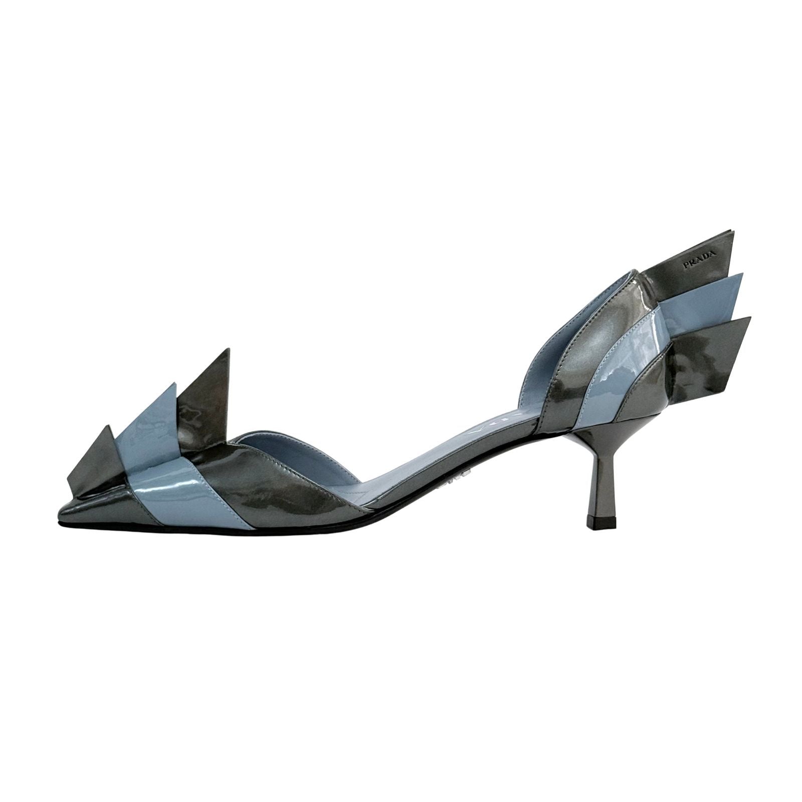 Prada Two Tone Patent Leather D Orsay Pumps