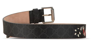 Gucci Black GG Supreme Kingsnake Belt