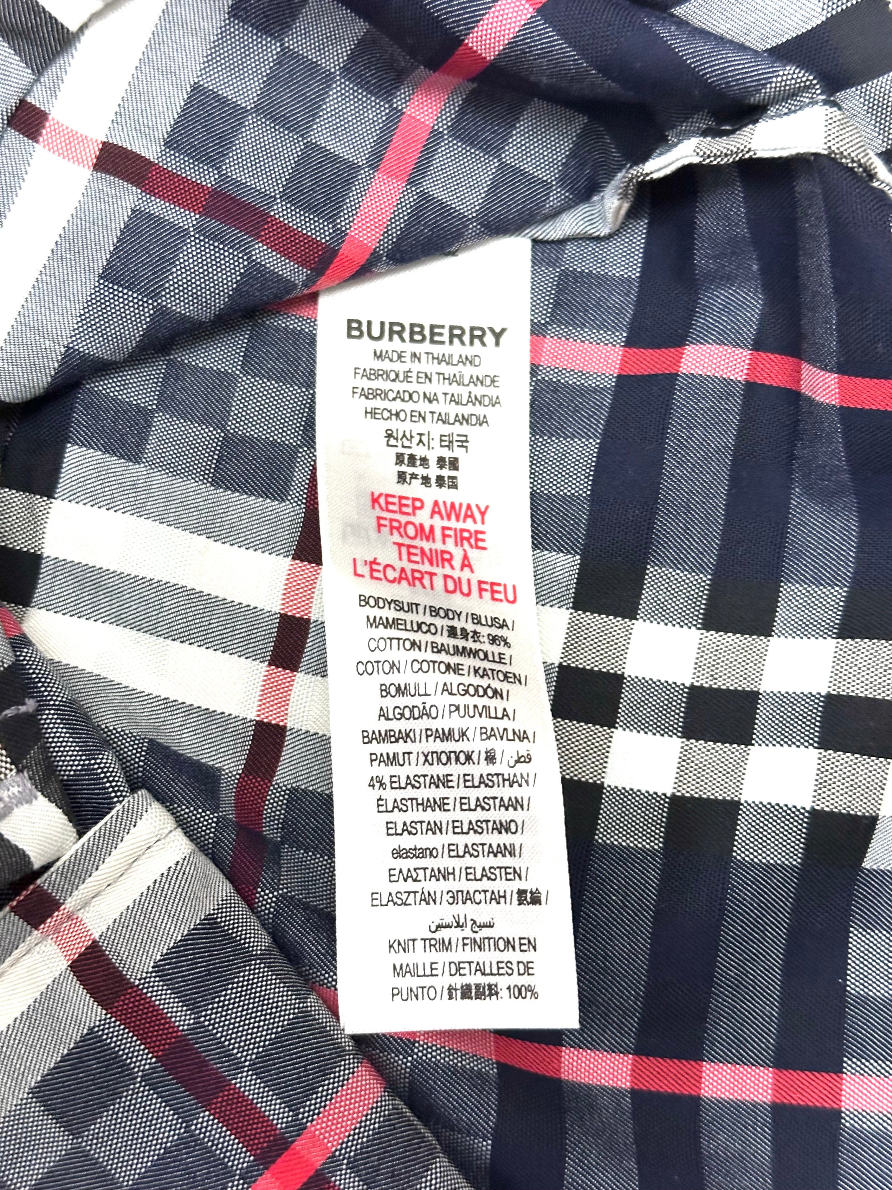Burberry Baby Set with Classic Onesie and Cardigan