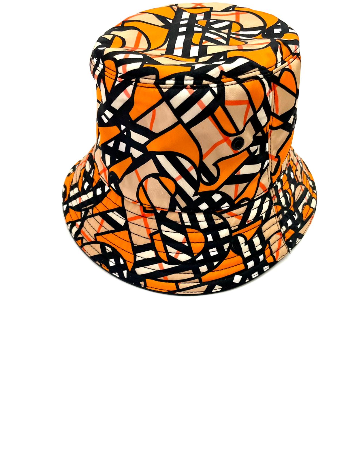 Burberry Orange TB Logo Bucket Hat