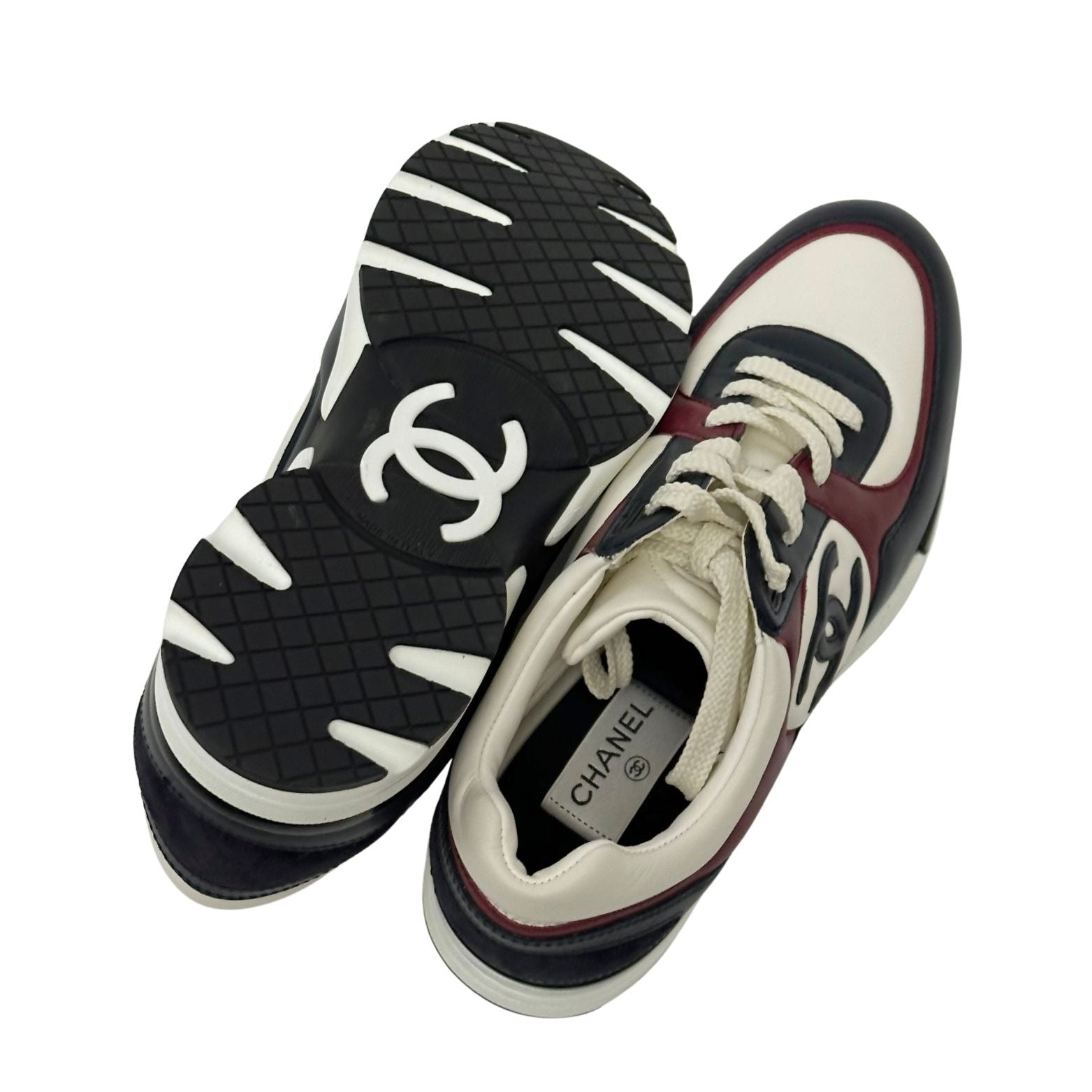 Chanel Multicolor Leather CC Low Top Sneakers