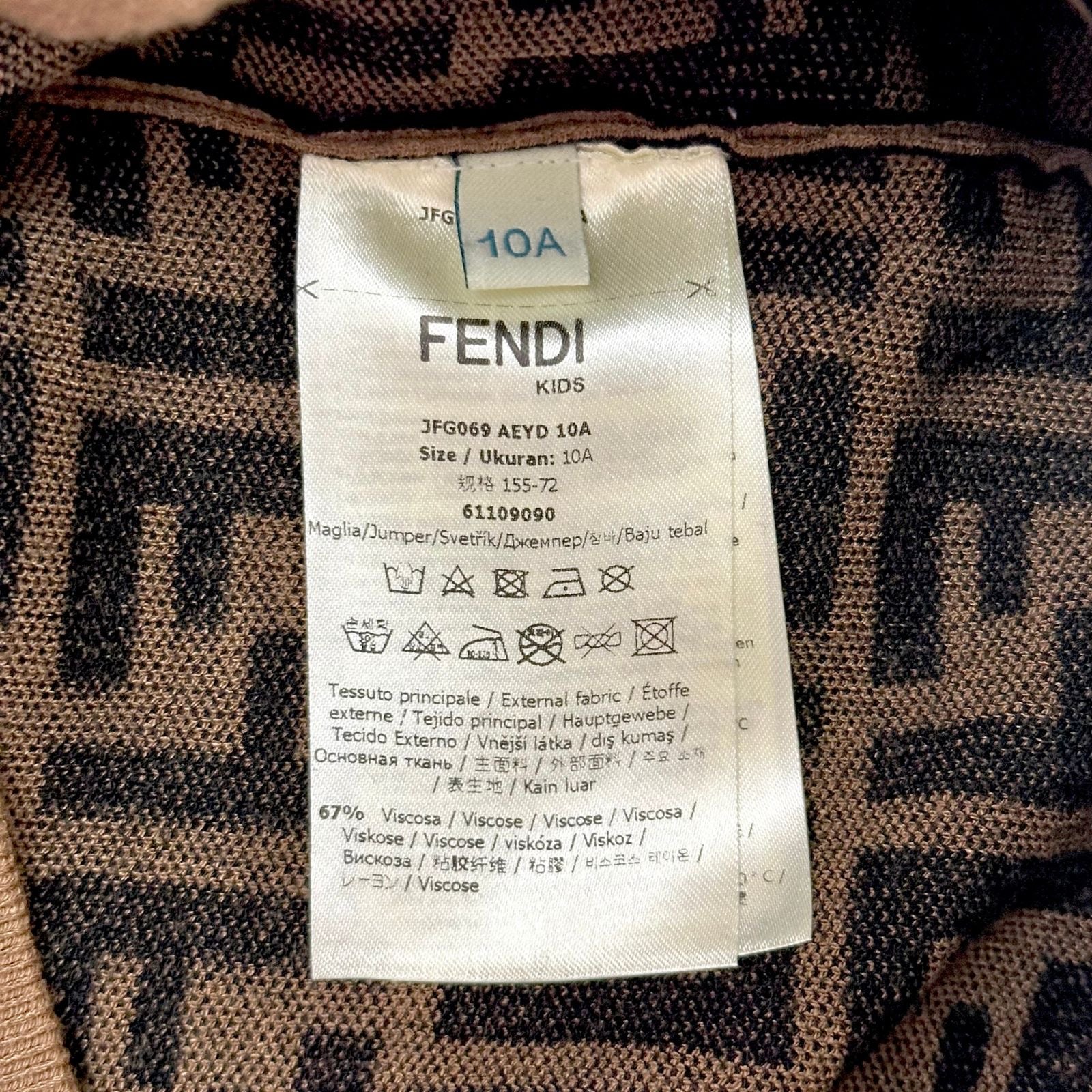 Fendi Brown FF Knitted Sweater