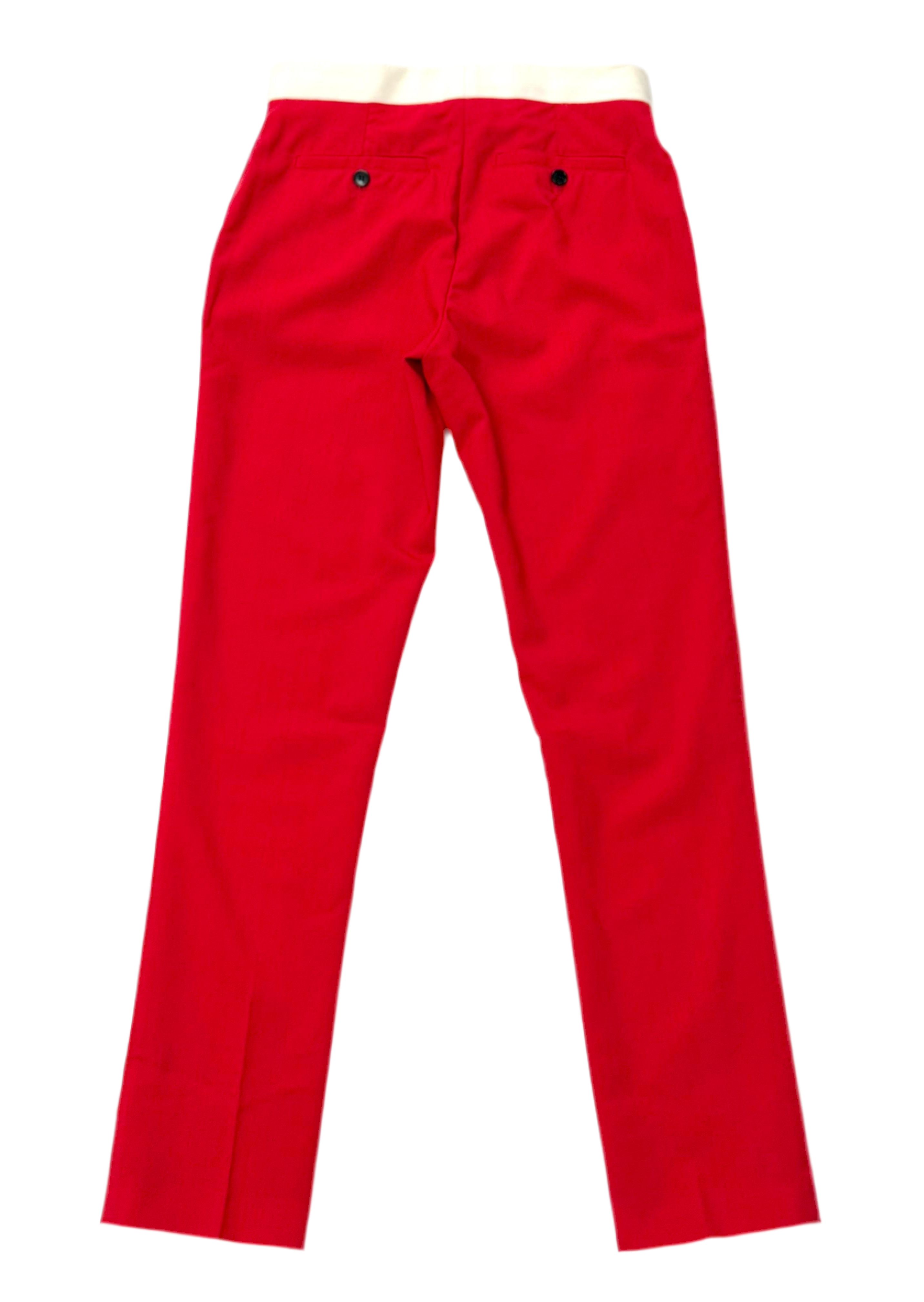 Burberry Two Tone Red Tailored Trousers
