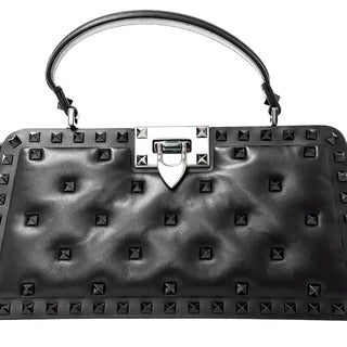 Valentino Garavani Small Rockstud Top Handle Bag in Nappa Leather