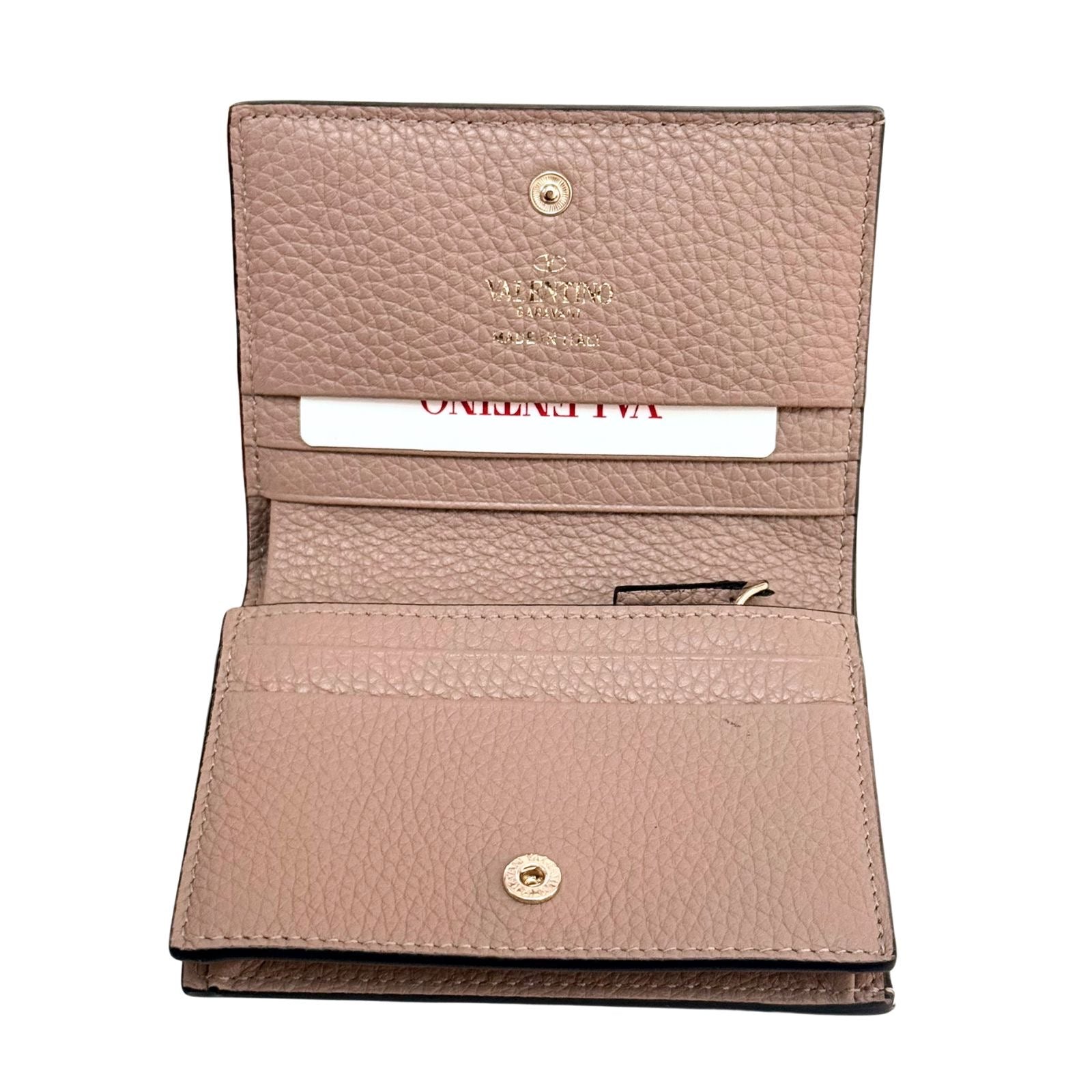 Valentino Bifold Rockstud Beige