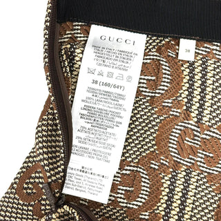 Gucci Brown GG Print Skirt