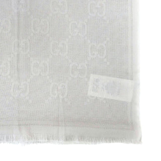 Gucci Grey Scarf With GG print Wool