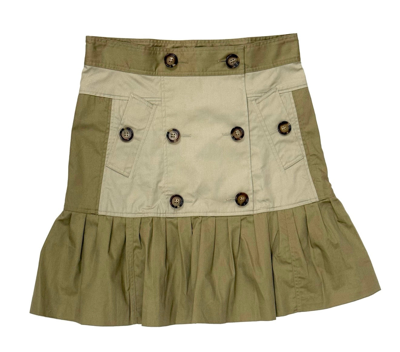 Burberry Beige Cotton Twill Skirt