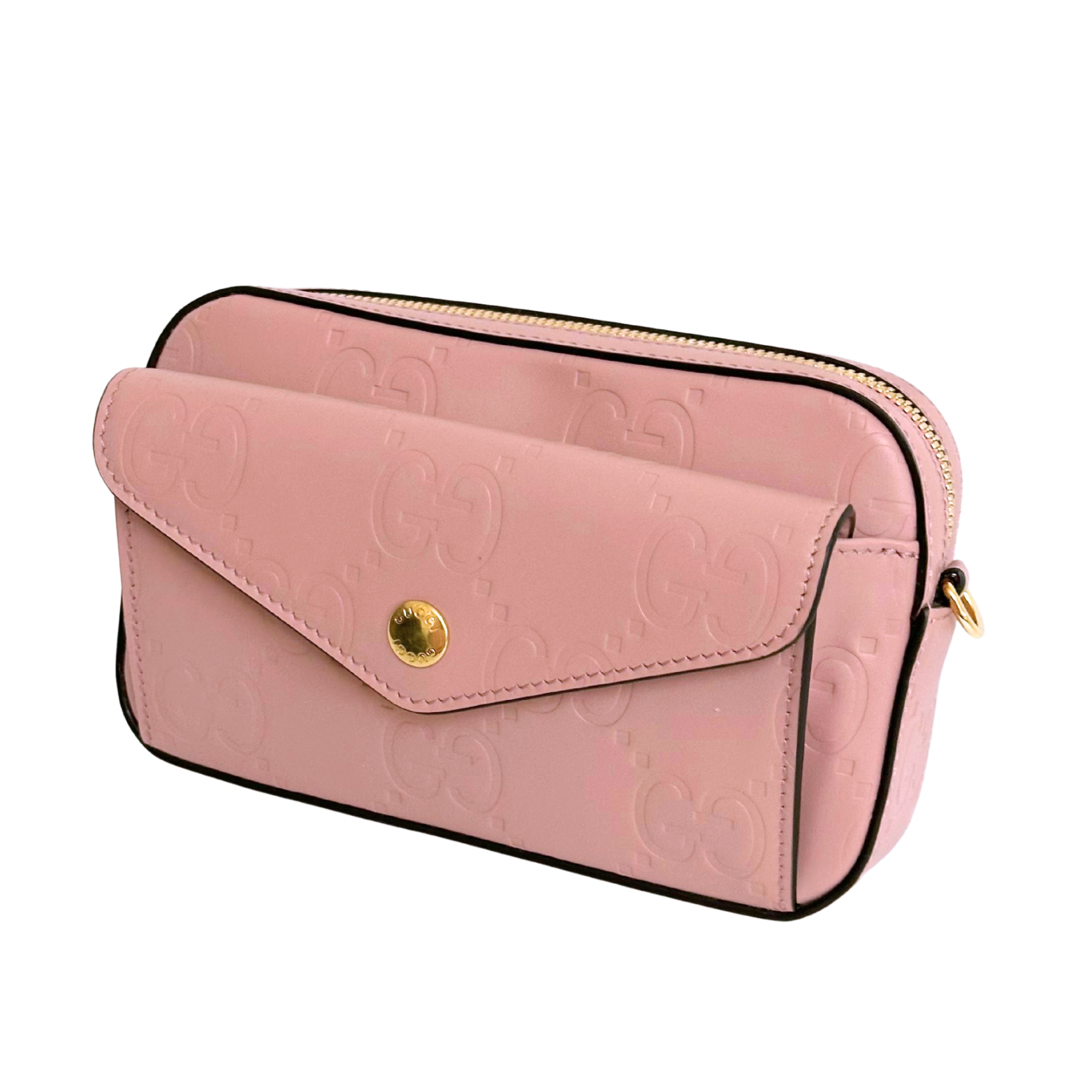 Gucci GG Pink Leather GG Chain Shoulder Bag