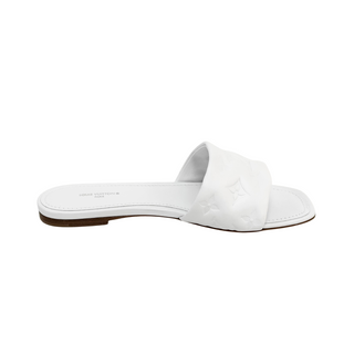 Louis Vuitton White Flat Mules