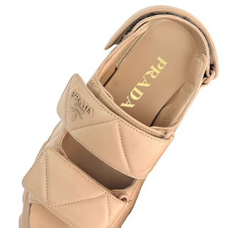 Prada Monolith Nappa Lambskin Leather Sandals
