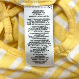 Ralph Lauren yellow stripe baby onesie