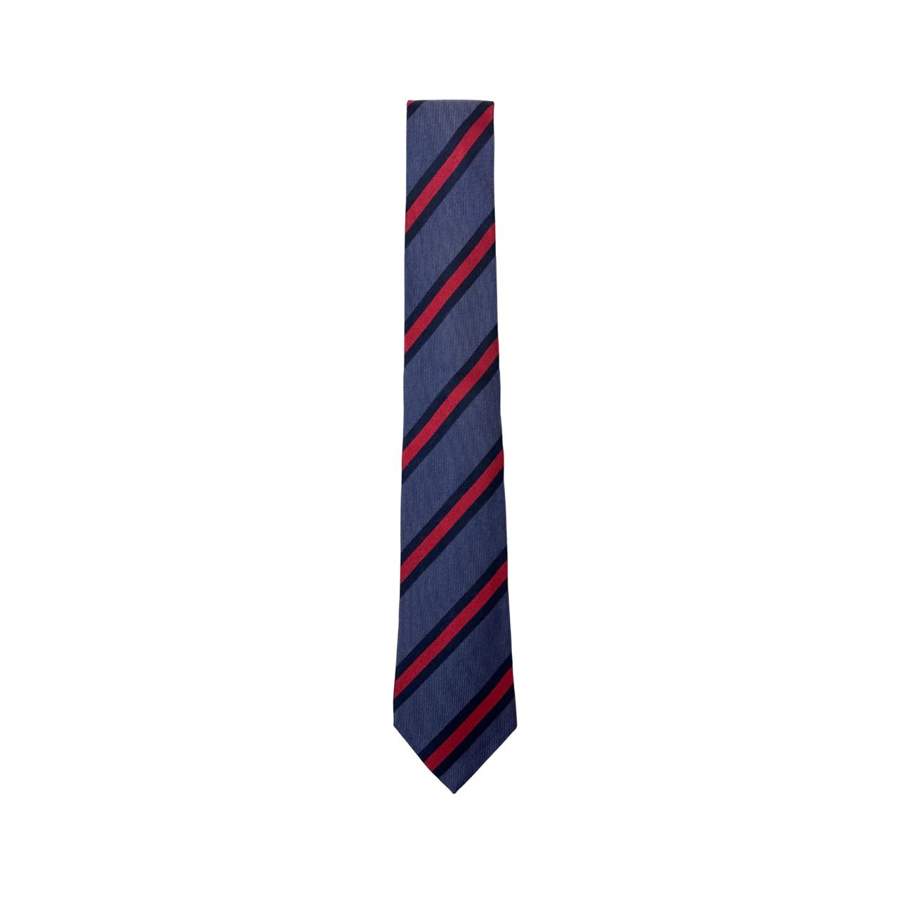 Gucci Stripes Navy/ Red Silk Tie