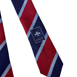 Gucci Stripes Red/Blue Silk Tie
