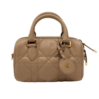 Christian Dior Calfskin Macrocannage Grove 20 Bag Biscuit
