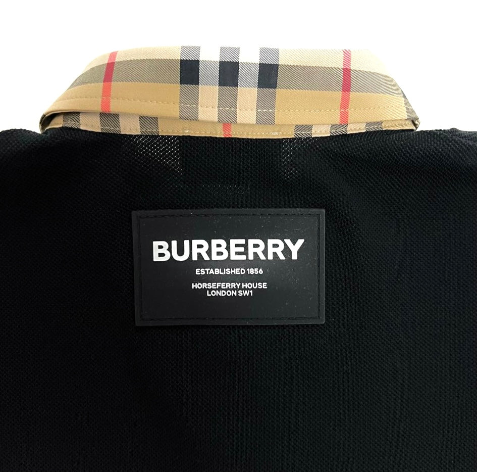 Burberry Classic Vintage Detailed Black Polo Dress