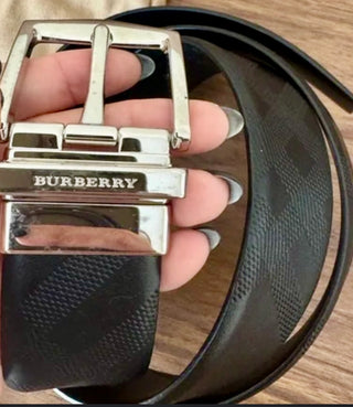 Burberry Black Leather Belt
