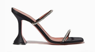 Amina Muaddi Glida 95 Slippers in Satin