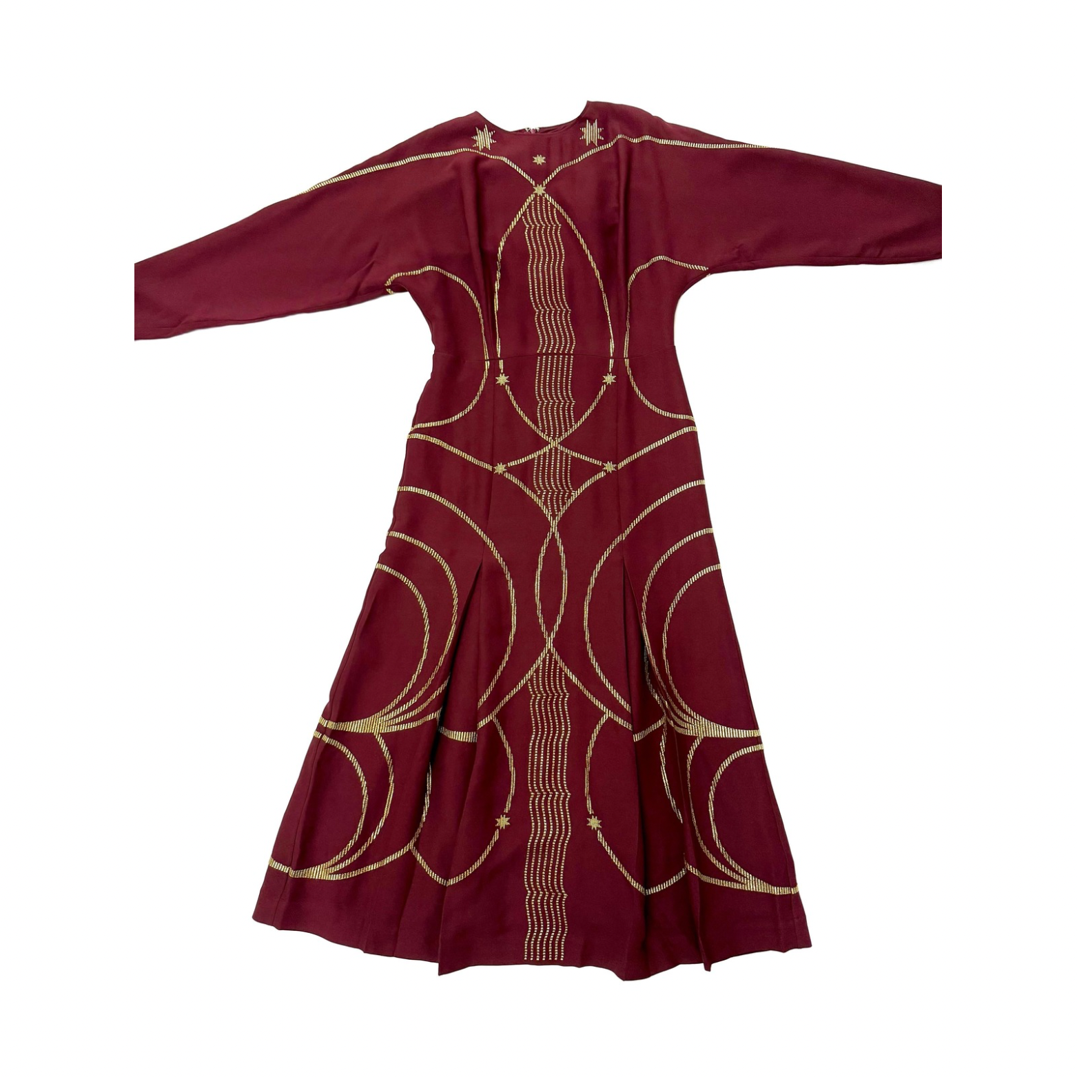 Burberry Burgundy Mulberry Silk Dress