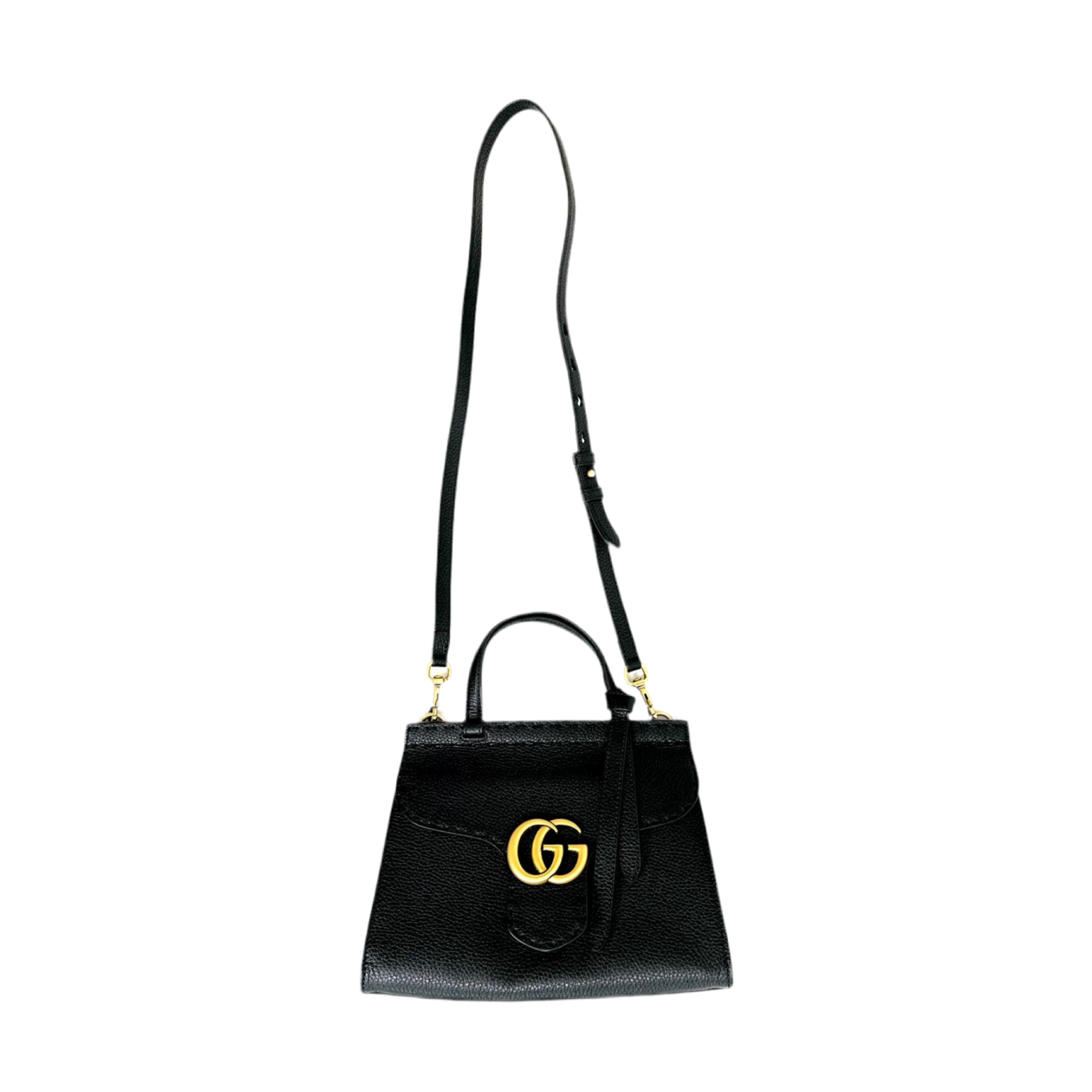 Gucci Black Leather Top Handle Bag