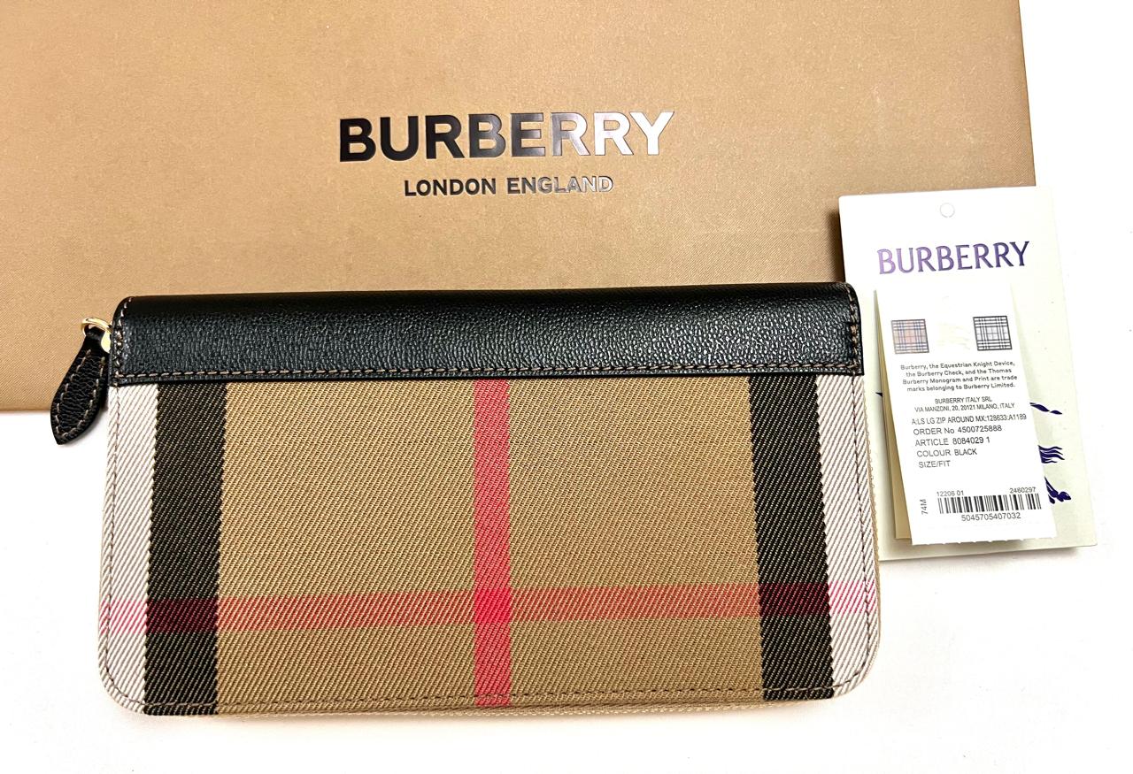 Burberry classic long wallet zip