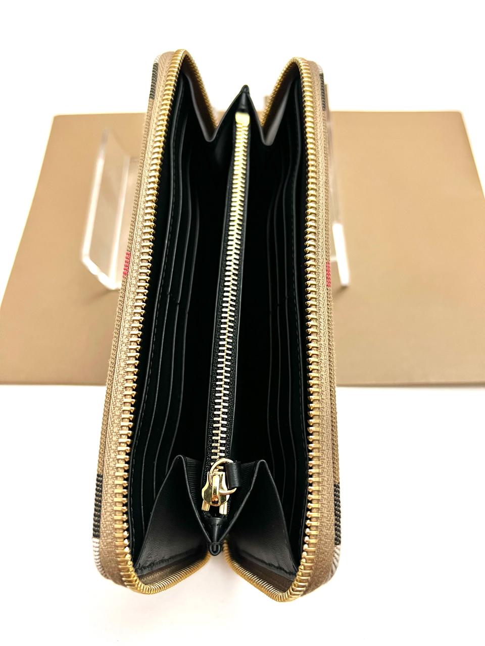 Burberry classic long wallet zip