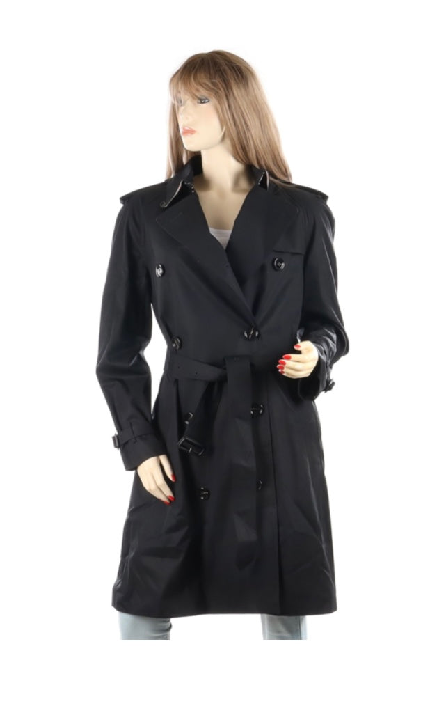 Burberry Black Trench Coat Classic Inside