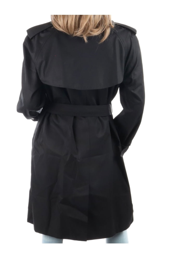 Burberry Black Trench Coat Classic Inside