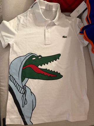 Lacoste White Iconic Logo Polo Shirt