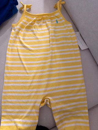 Ralph Lauren yellow stripe baby onesie