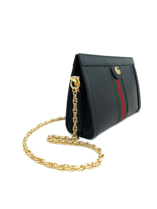 Gucci Ophidia Leather Chain Magnet Snap Bag