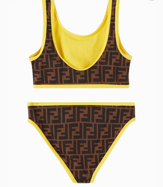 Fendi Brown FF Reversible Bikini