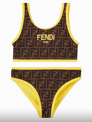 Fendi Brown FF Reversible Bikini